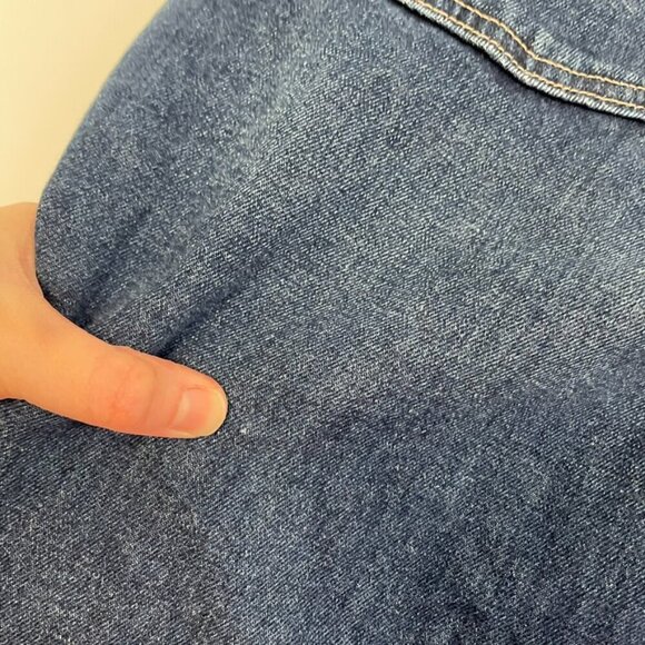 GAP DENIM 9" Denim Bermuda Shorts Dark Wash Indigo Blue Jean Shorts 14 / 32 32" - Picture 14 of 16